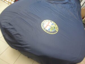 Alfa Romeo Type 750 / 101 car cover blue custom-made with emblem + carrying bag NEW
